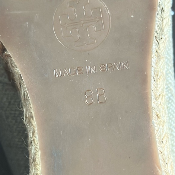 Tory Burch Tan Espadrille Wedges